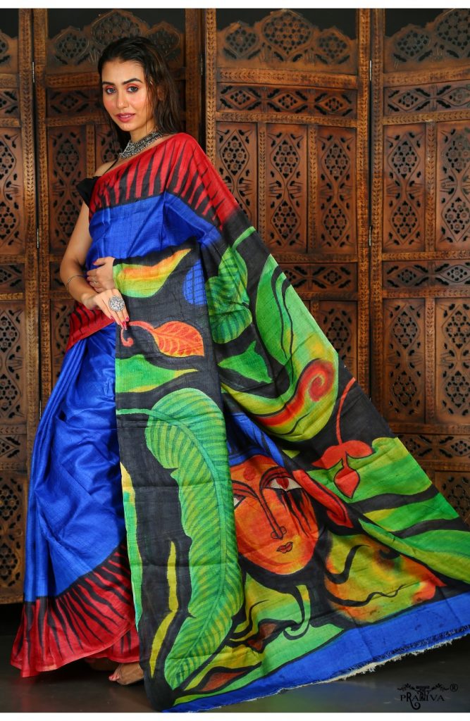 tussar silk saree