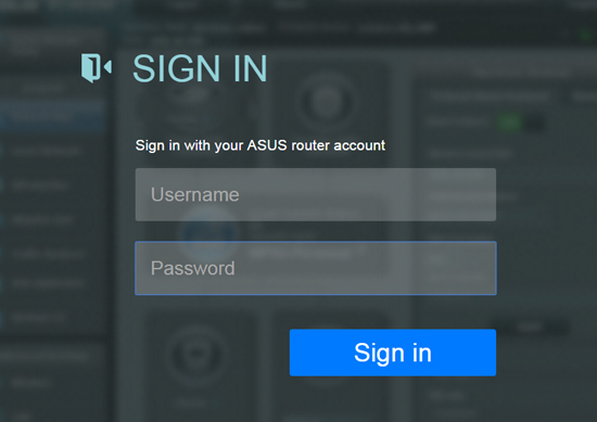 ASUS router login