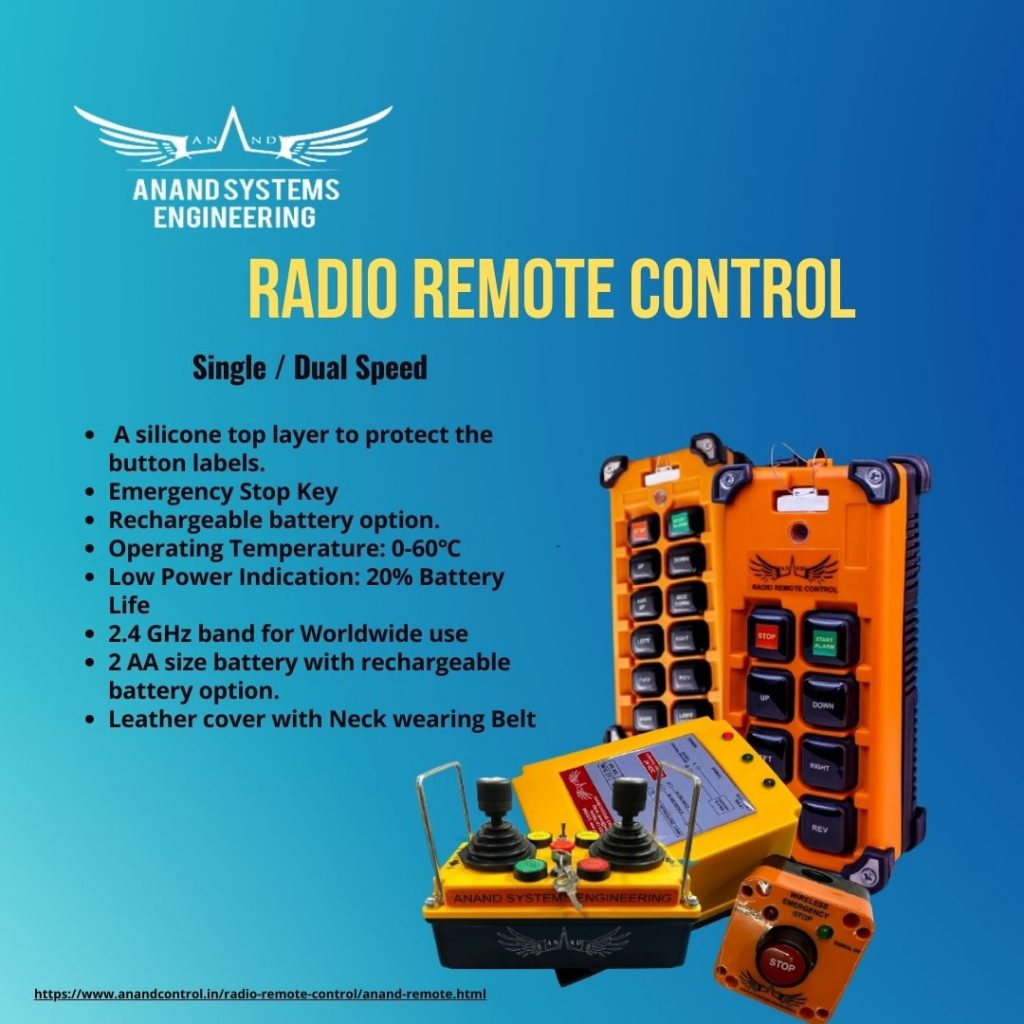 overhead crane remote control systems for industrial work- Anand Systems Engineering Private Limited