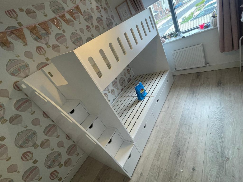bunk beds with stairs