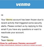 How to unfreeze Venmo account?